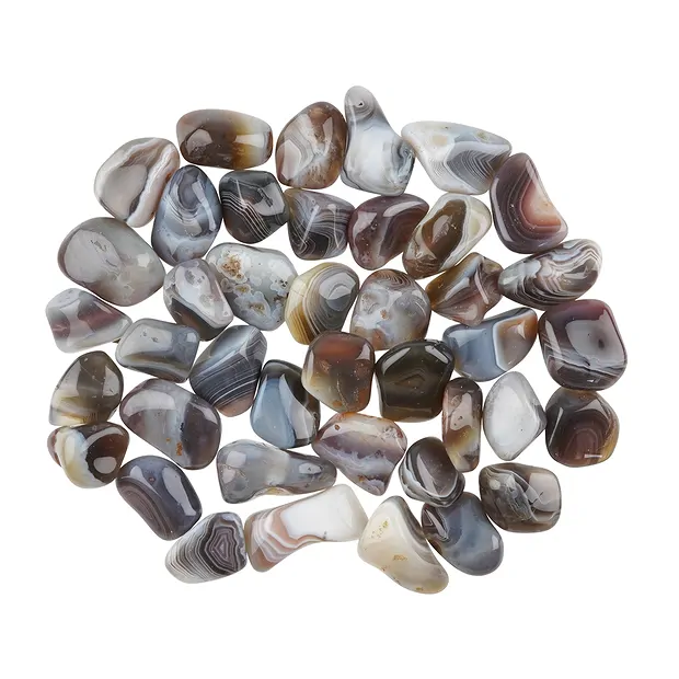 Tumbled Stones Agate (Botswana gray), 2,5 - 3,5cm (L) | Marco Schreier