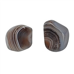 010010302 Pietra burattata Agata (grigio Botswana), 2,5 - 3,5 cm (L) | Marco Schreier