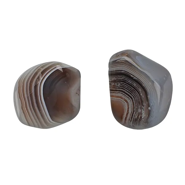 Pietra burattata Agata (grigio Botswana), 2,5 - 3,5 cm (L) | Marco Schreier