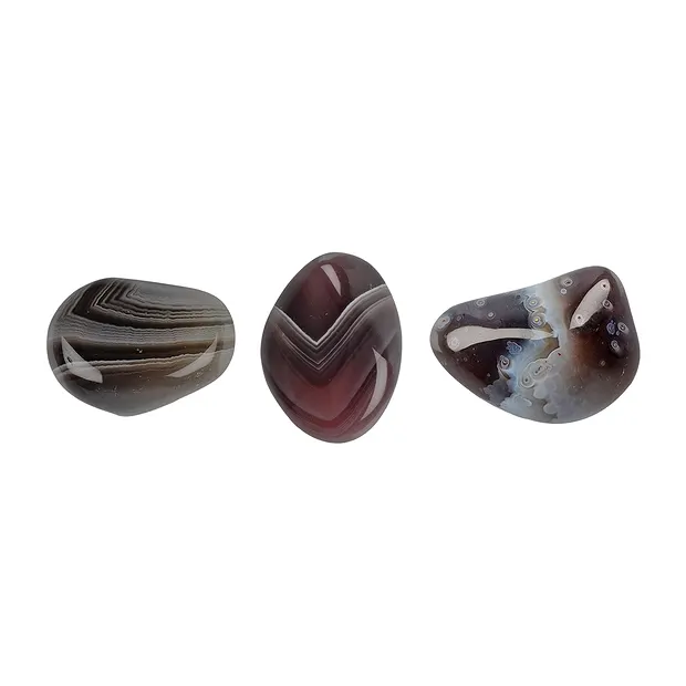 Piedras rodadas Ágata (Botswana gris), 2.0 - 3.0cm (M) | Marco Schreier