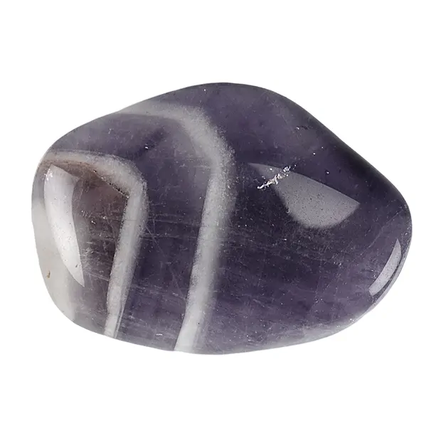 Trommelsteine Amethyst (Chevron, rund), 3,0 - 4,5cm (XL) | Marco Schreier