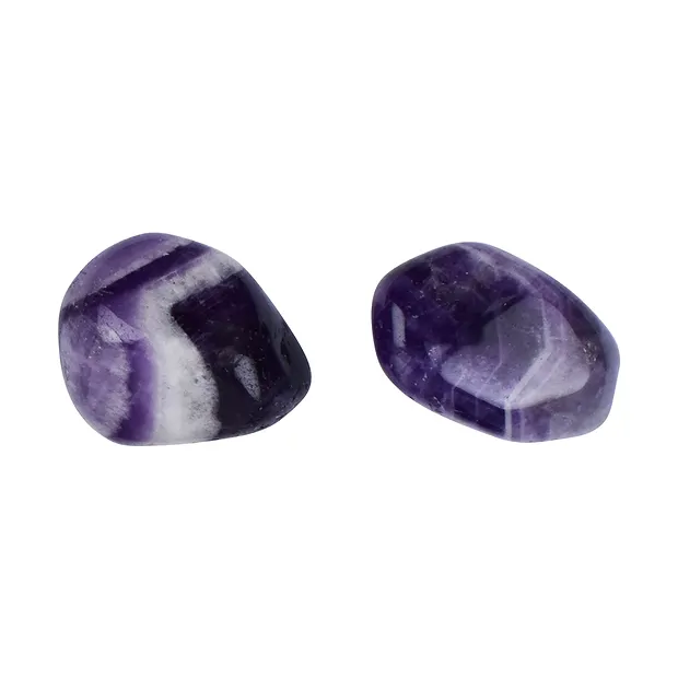 Tumbled stones amethyst (chevron, round), 2.0 - 3.5 cm (L) | Marco Schreier