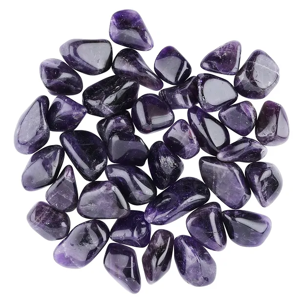 Amethyst (dark) tumbled stones, 2.3 - 3.6 cm (L) | Marco Schreier