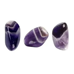Trommelsteine Amethyst (Chevron, rund), 2,0 - 2,5cm (M) | Marco Schreier