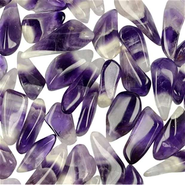 Trommelsteine Amethyst (Chevron, lang), 2,0 - 3,0cm (S) | Marco Schreier
