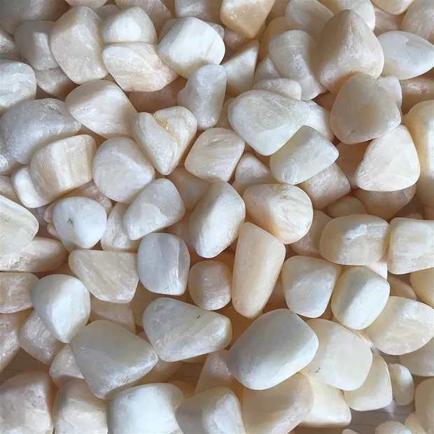 Trommelsteine Calcit (orange) angetrommelt, 1,0 – 2,0cm (S) | Marco Schreier