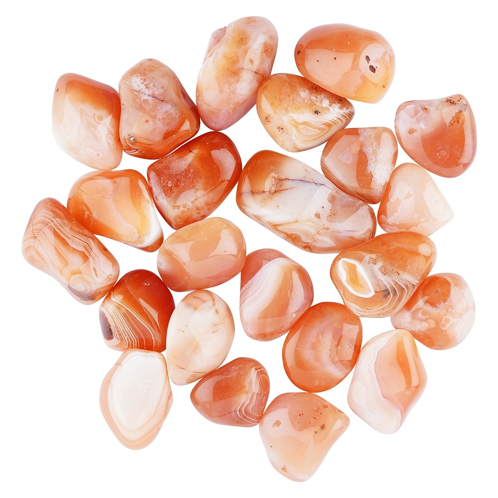 Trommelsteine Carneol (gebändert), 3,0 - 4,5cm (XL) | Marco Schreier