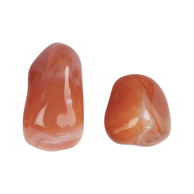 Piedra rodada cornalina (en bandas), 2,5 - 3,0cm (L) | Marco Schreier