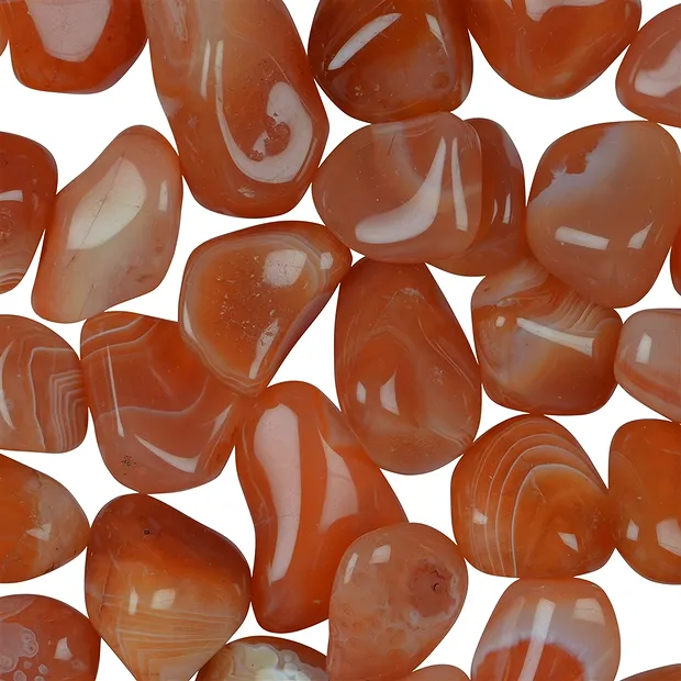 Pierres roulées Cornaline (rubannée), 1,8 - 2,8cm (M) | Marco Schreier