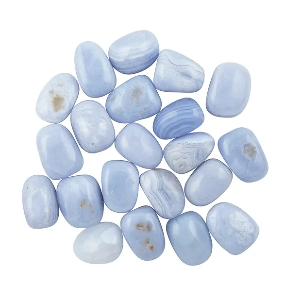 Piedra rodada Calcedonia (azul), 2.9 - 3.4cm (XL) | Marco Schreier