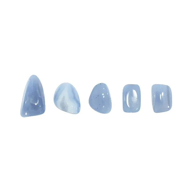 Trommelsteine Chalcedon (blau), 0,5 - 1,0cm (B2) | Marco Schreier