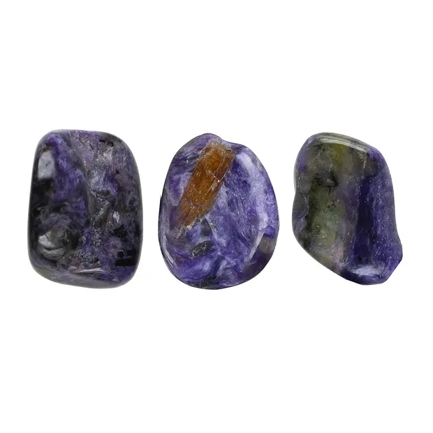 Trommelsteine Charoit, 2,0 - 2,5cm (M), flach | Edelsteine, Heilsteine & Schmuck