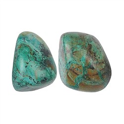 010510301 Chrysocolla A (stab.) Tumbled Stones, 2.5 - 3.5cm (L) | Marco Schreier
