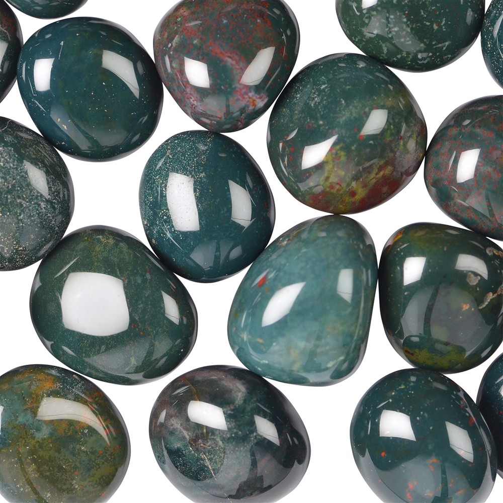 Tumbled Stones Heliotrope (Bloodstone), 2,0 - 2,5cm (M) | Marco Schreier