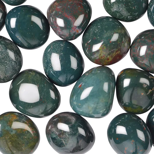 Tumbled Stones Heliotrope (Bloodstone), 2,0 - 2,5cm (M) | Marco Schreier
