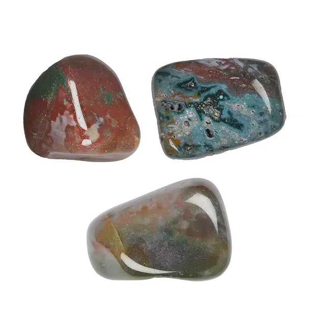 Jasper (multicolour) tumbled stones, 3.0 - 4.0cm (XL) | Marco Schreier