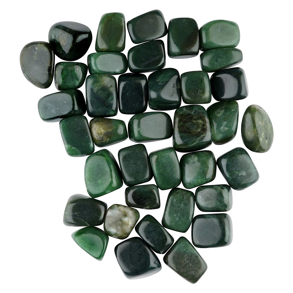 Pietra burattata Nefrite, 1,8 - 3,5 cm (M) | grossista gemme e pietre curative