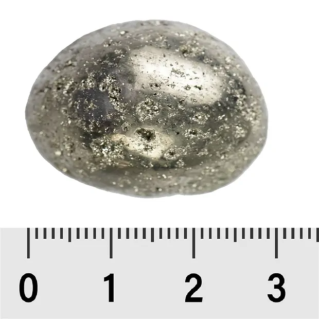 Trommelsteine Pyrit mit Kristallen, 2,5 - 3,0cm (L) | Marco Schreier