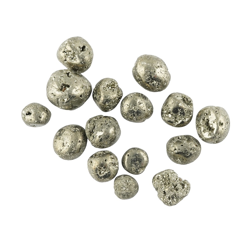 Piedra rodada Pirita con cristales, 2.5 - 3.0cm (L) | Marco Schreier
