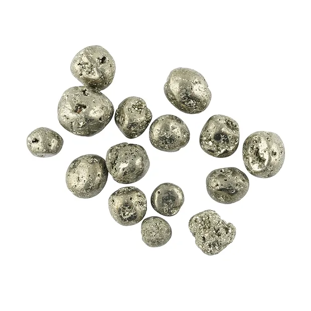 Tumbled Stones Pyrite with crystals, 2,5 - 3,0cm (L) | Marco Schreier