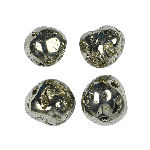 Trommelsteine Pyrit mit Kristallen, 2,2 - 2,8cm (M) | Marco Schreier