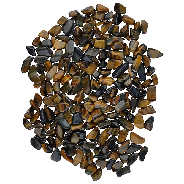Tumbled stones Tiger's / Falcons's Eye mixed, 1.5 - 3.0cm (S) | Marco Schreier