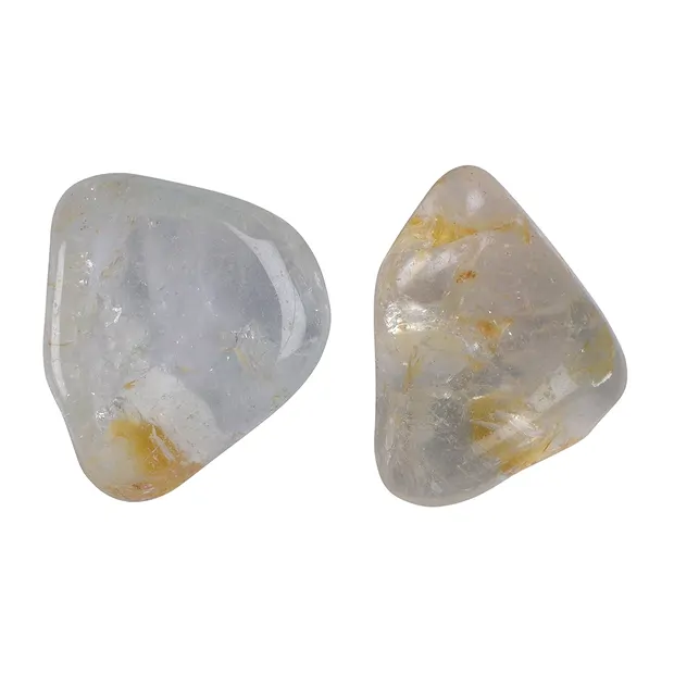 Topaz (white) tumbled stones, 2.5 - 3.0 cm (L) | gems, healing stones & jewelry