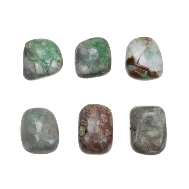 Piedras rodadas de Variscita en matriz, 2,2 - 2,8 cm (L) | Marco Schreier
