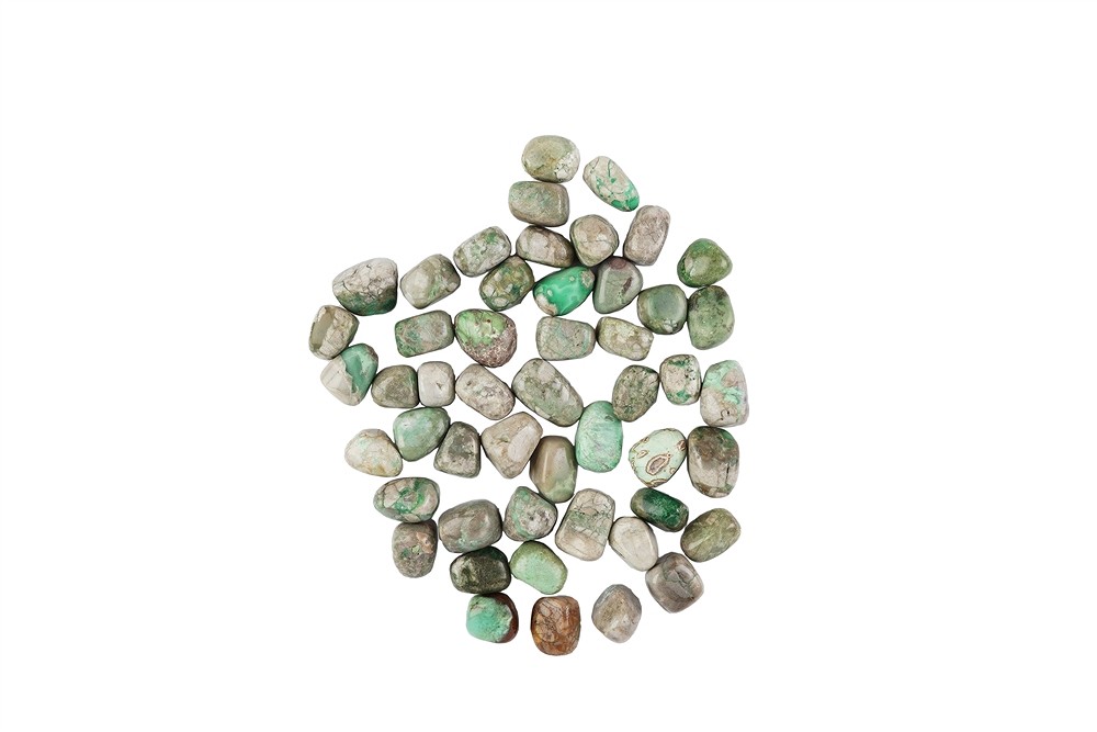 Pietra burattata Variscite in matrice, 1,5 - 2,0 cm (M) | Marco Schreier