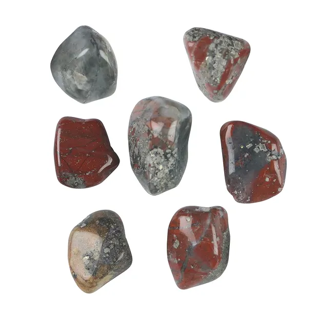 Tumbled stones jasper (pyrite jasper), 1.5 - 3.0 cm (M) | Marco Schreier