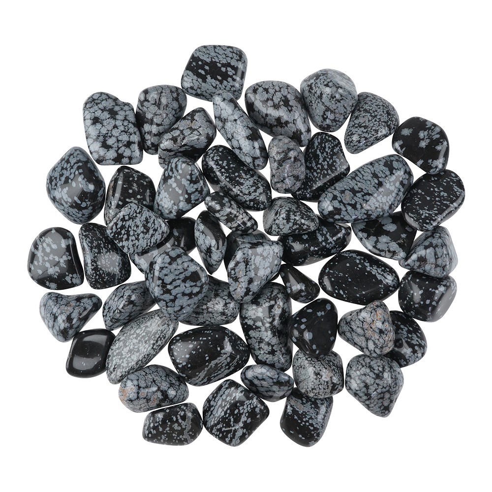 Pierres roulées en Obsidienne (flocon de neige), 2,5 à 3,5 cm (L) | Marco Schreier