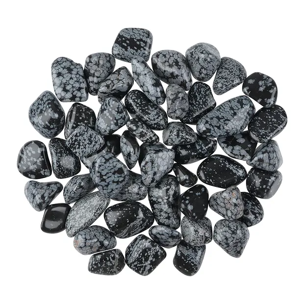 Pierres roulées en Obsidienne (flocon de neige), 2,5 à 3,5 cm (L) | Marco Schreier
