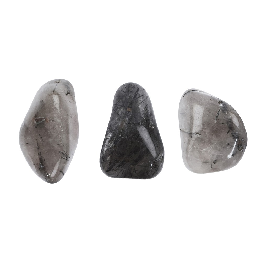 Piedras rodadas Cuarzo turmalina, 2.0 - 2.5cm (M) | Marco Schreier