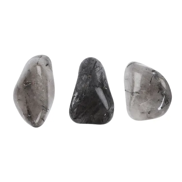 Piedras rodadas Cuarzo turmalina, 2.0 - 2.5cm (M) | Marco Schreier