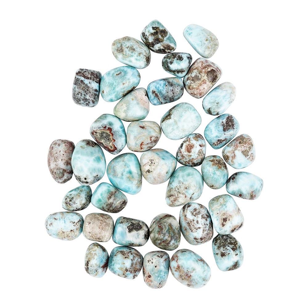 Pietre burattate Larimar B, 2,0 - 3,0 cm (L) | grossista gemme e pietre curative