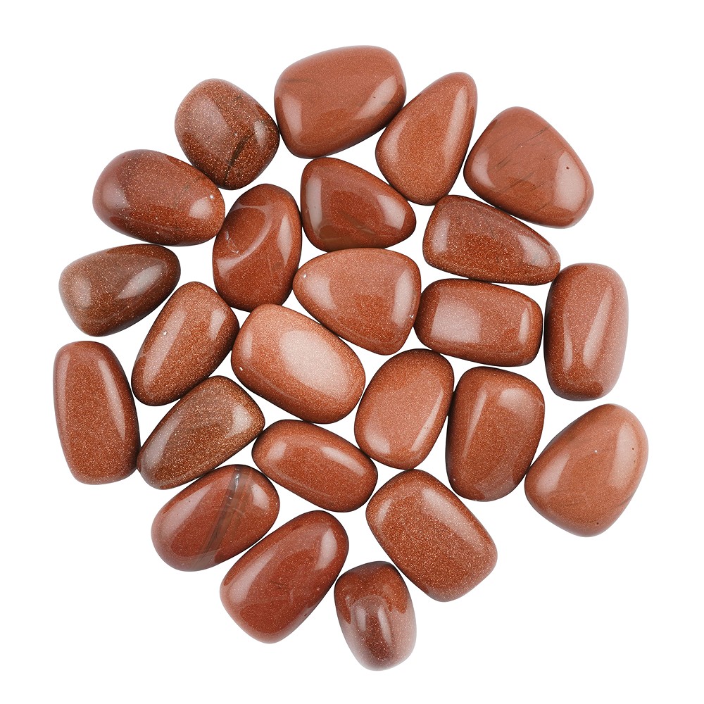 Tumbled Stones Gold stone brown (synth. Glass), 3,0 - 4,0cm (XL) | Marco Schreier