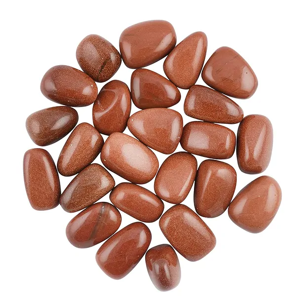 Tumbled Stones Gold stone brown (synth. Glass), 3,0 - 4,0cm (XL) | Marco Schreier