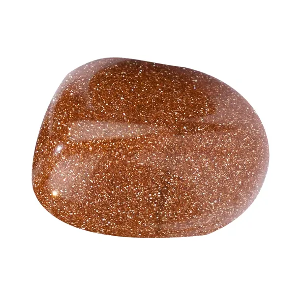Trommelsteine Goldfluss braun (synth. Glas), 3,0 - 4,0cm (XL) | Marco Schreier