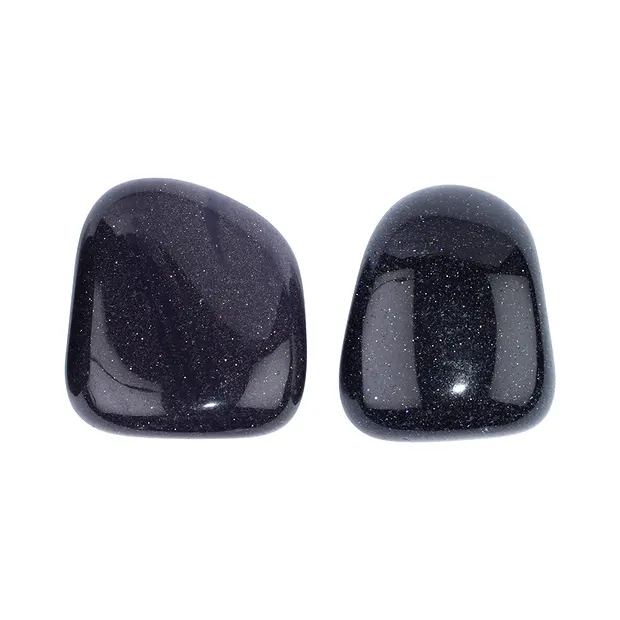 Pierres roulées en Verre aventuriné violet (verre synthétique), 2,0 - 2,8cm (L) | Marco Schreier