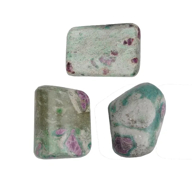 Pietra burattata Fuchsite con Rubino (stab.), 2,5 - 3,5 cm (XL) | Marco Schreier