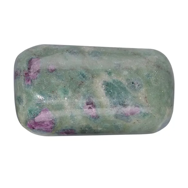 Piedras rodadas Fuchsite con Rubí (estabilizado), 2.5 - 3.5cm (XL) | Marco Schreier