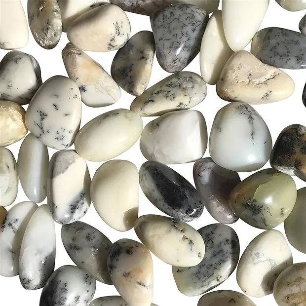 Tumbled stones dendritic opal, 3.2 - 3.6 cm (XL) | Marco Schreier