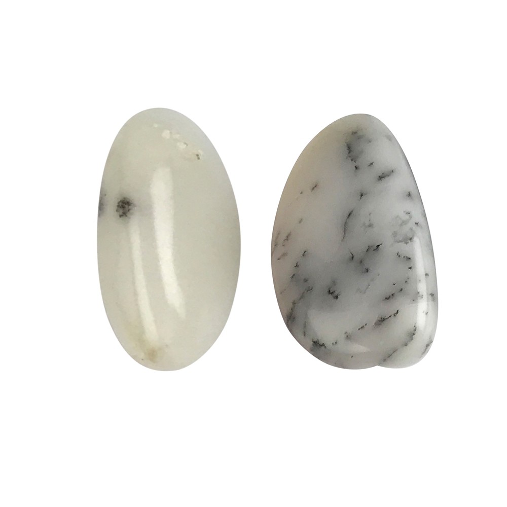 Tumbled stones dendritic opal, 2.5 - 3.3 cm (L) | gems, healing stones & jewelry