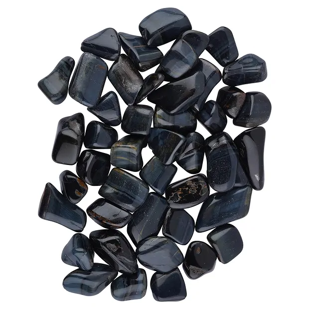 Piedras rodadas Ojo de tigre azul ("ojo de halcón"), 2,5 - 4,0cm (L) | Marco Schreier