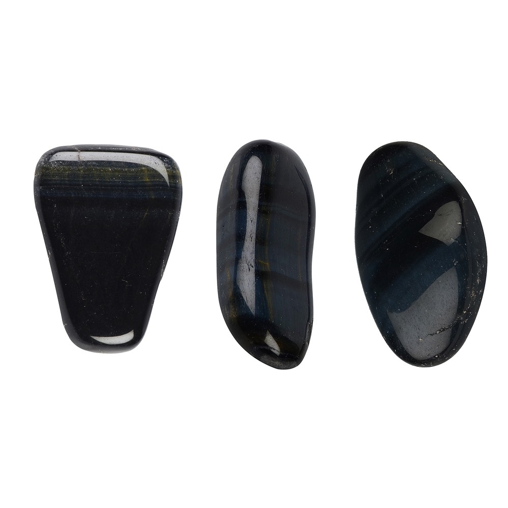 Pietre burattate Occhio di tigre blu ("Occhio di falco"), 2,0 - 2,5 cm (M) | Marco Schreier