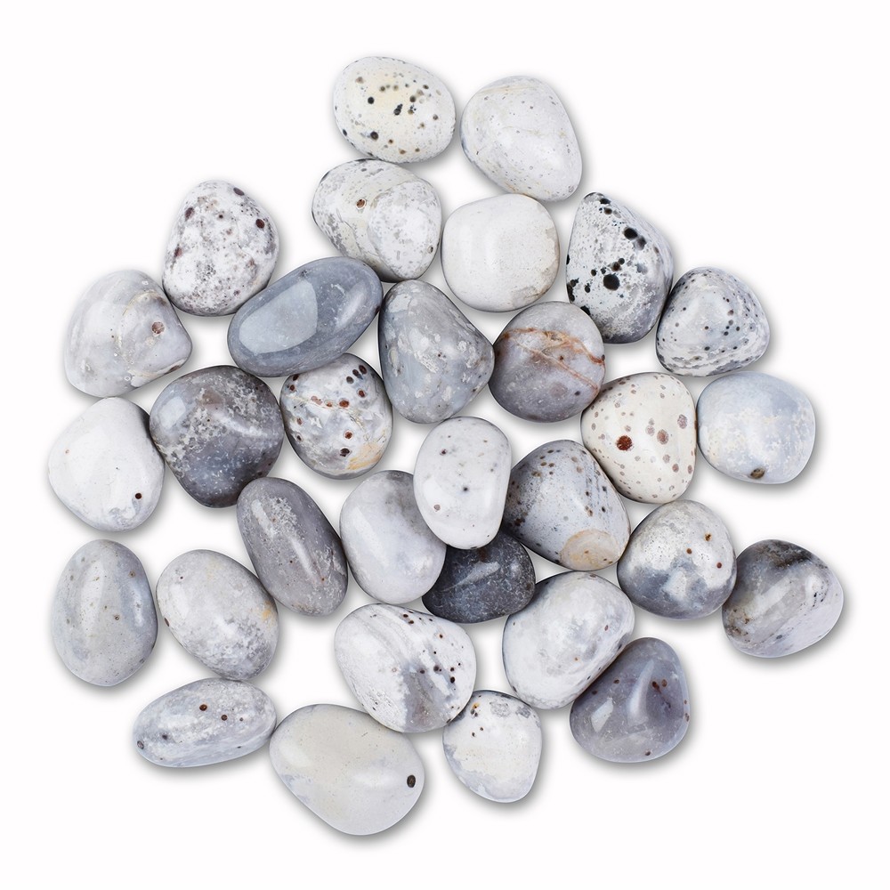 Pietra burattata calcedonio (manganese), 2,5 - 3,0 cm (L)  | Marco Schreier