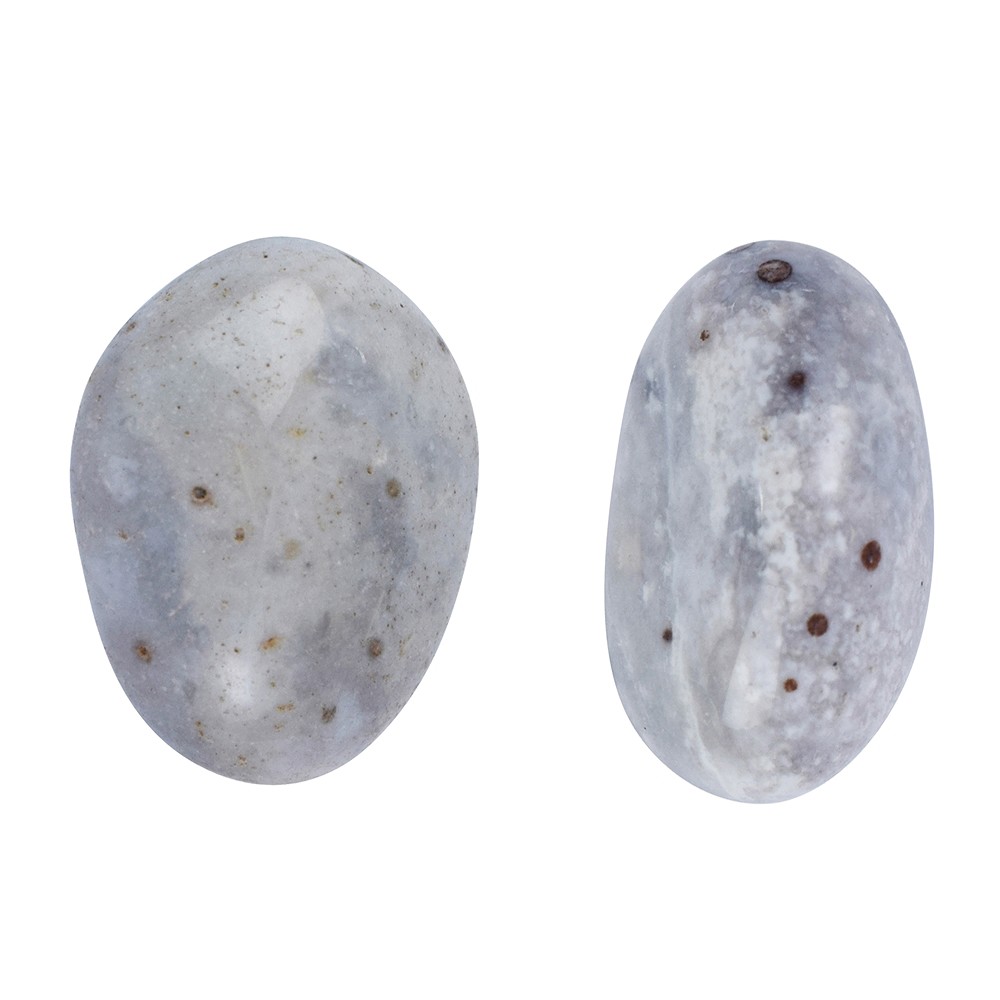 Pietra burattata calcedonio (manganese), 2,5 - 3,0 cm (L)  | Marco Schreier