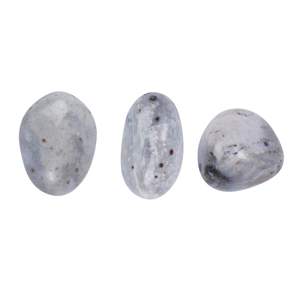 Pietre burattate Calcedonio (manganese), 1,8 - 2,5 cm (M) | Marco Schreier