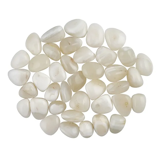 Pierres roulées Agate (blanche), 2,5 - 3,0cm (L) | Marco Schreier