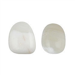 013300301 Pietra burattata Agata (bianca), 2,5 - 3,0 cm (L) | Marco Schreier